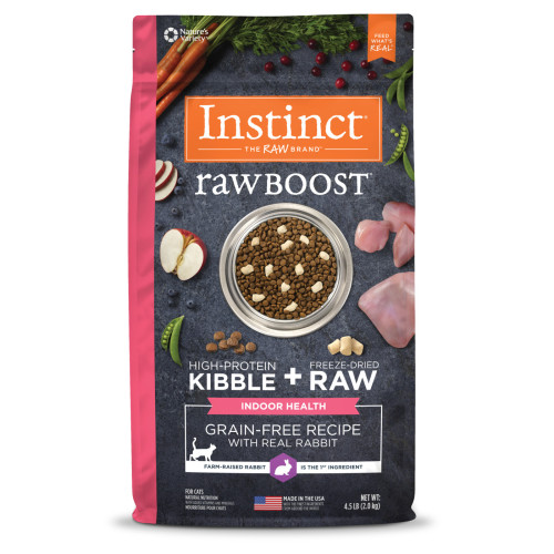 (新舊包裝隨機) Nature's Variety Instinct ((Raw Boost - Indoor Health)) Grain-Free Recipe with Real Rabbit 4.5lb 本能 凍乾生肉粒無穀物 室內貓配方 兔肉貓糧 4.5磅 (658702) (新舊包裝隨機) Nature's Variety Instinct ((Raw Boost - Indoor Health)) Grain-Free Recipe with Real Rabbit 4.5lb 本能 凍乾生肉粒無穀物 室內貓配方 兔肉貓糧 4.5磅 (658702)
